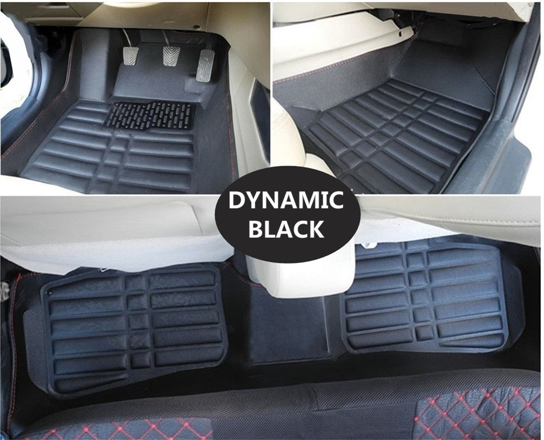 Floor Mats Dymanic Black Leather Surface 3D Waterproof for Ford Escape 2015-2019