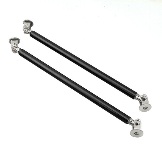 2x Car Bumper Support Rods Front Spoiler Lip Rods Adjustable Tie Support Bars Silver/Red/Blac